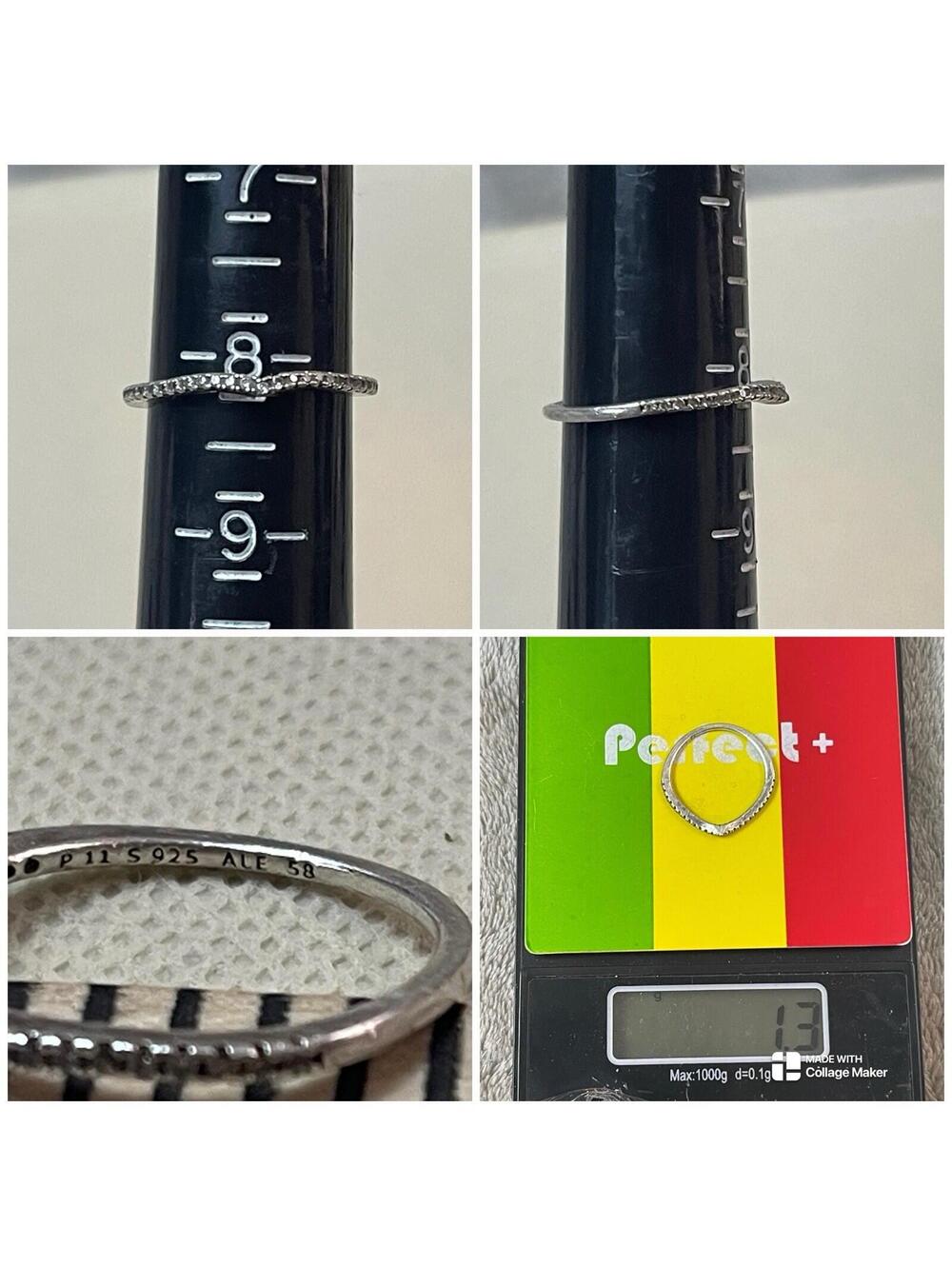 Pandora Stirling Silver Ring  P11  ALE 58 !! Sz 8.25 !!!